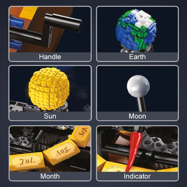 Solar System Earth and Sun Clock Building Blocks - Image 7