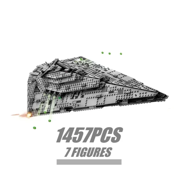 First Order Destroyer Space  Fighter Spaceship Model Building Blocks