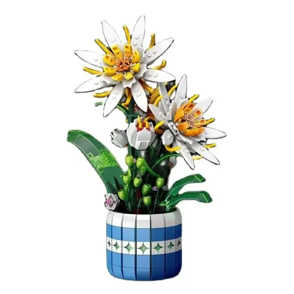 Flower Bonsai Building Blocks Epiphyllum Plant Potted Model Bricks - Image 7