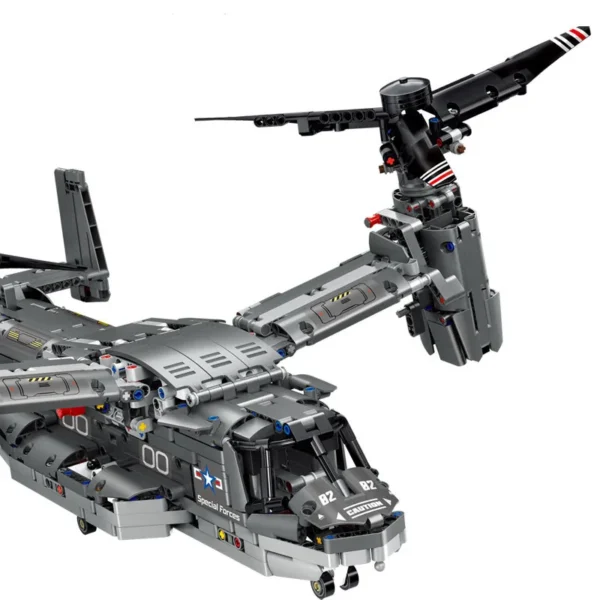 13003 Remote Control The V-22 Osprey Airplane Model Building Blocks Brick - Image 5