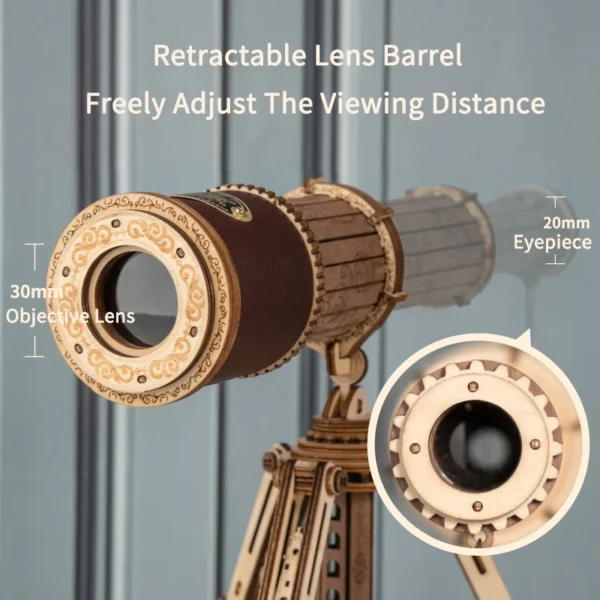 Monocular Telescope 3D Wooden Puzzle Game - Image 4