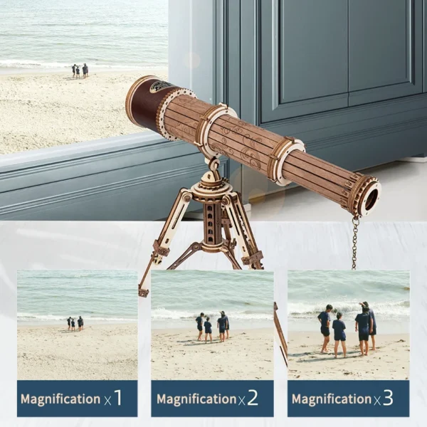 Monocular Telescope 3D Wooden Puzzle Game - Image 3