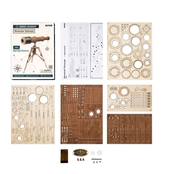 Monocular Telescope 3D Wooden Puzzle Game - Image 6