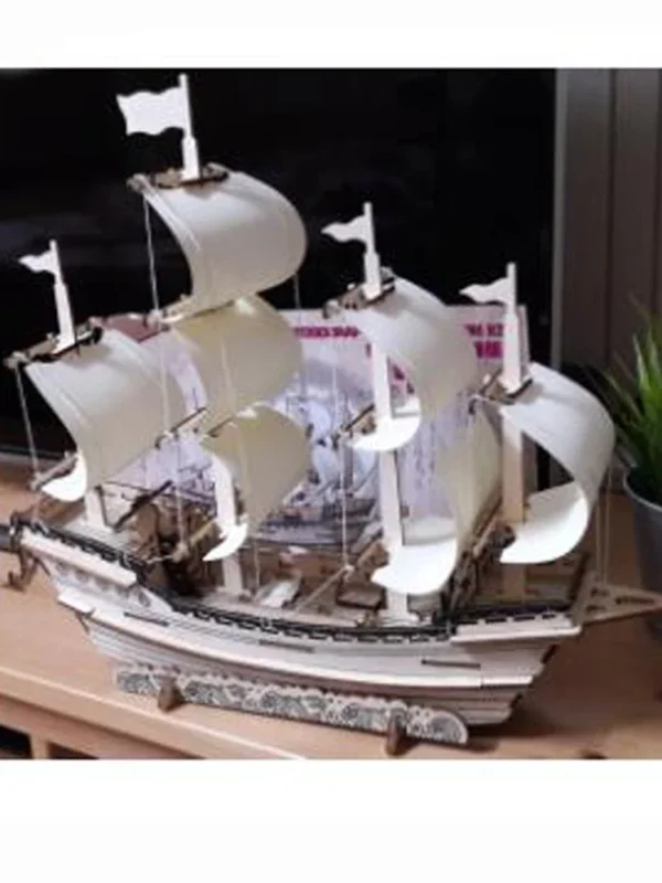 3D Wooden Puzzle Merchant Ship Building Block - Image 6