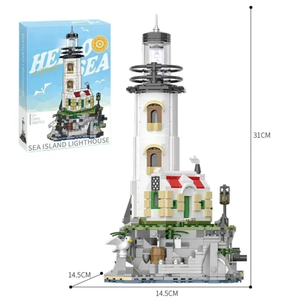 Sea Island Electric Lighthouse Building Blocks - 1092 Pcs - Image 6