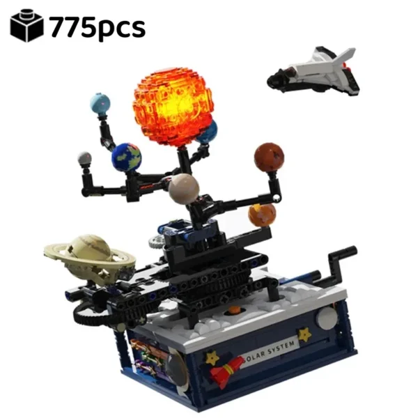 Rotating Solar System Light Sets Building Blocks Sun Earth Model Universe Series Space Science - Image 6