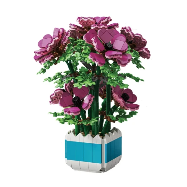 Bouquet Flower Cymbidium Faberi Bonsai Potted Plant Home Decoration Building Blocks - Image 14