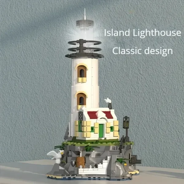 Sea Island Electric Lighthouse Building Blocks - 1092 Pcs - Image 2