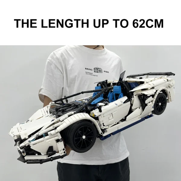 Technical White Lamborghinied Building Blocks High-Tech 42115 Model - Image 3
