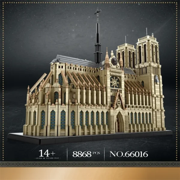 Notre Dame de Paris Model Building Blocks City Streetview Bricks - Image 6