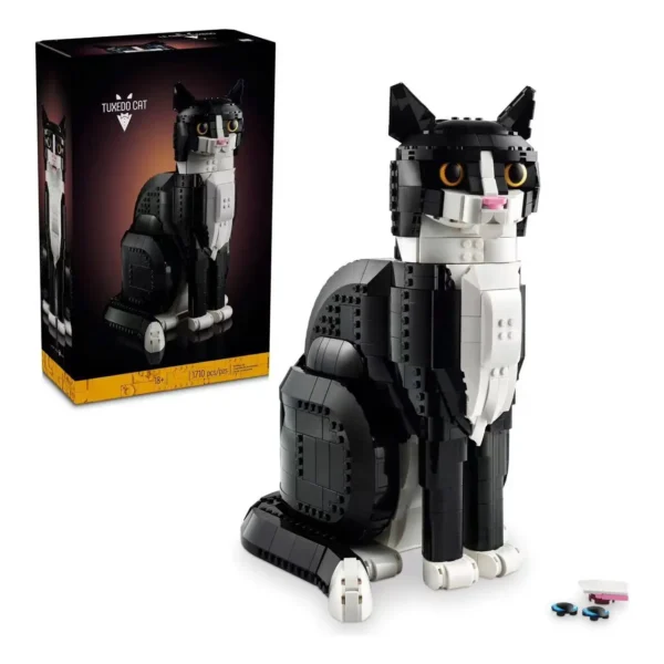 Ideas 21349 Cute Pet Tuxedo Cat Building Blocks - Image 2
