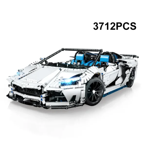 Technical White Lamborghinied Building Blocks High-Tech 42115 Model - Image 7