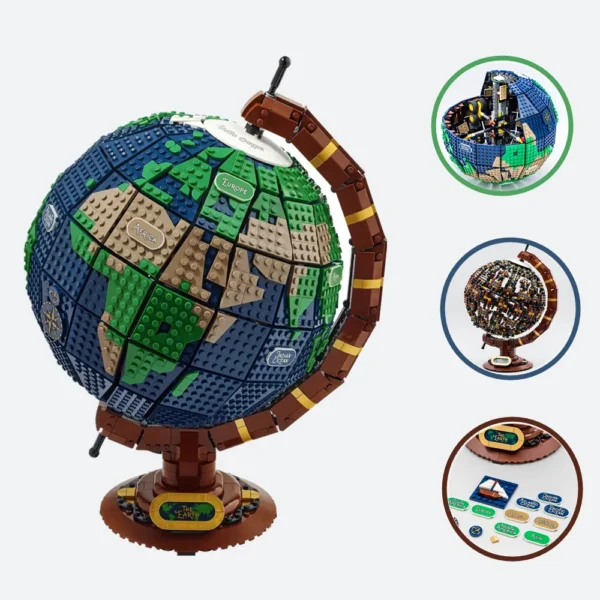 Ideas Expert 21332 Bricks Earth Globe Modular Building Blocks - Image 2
