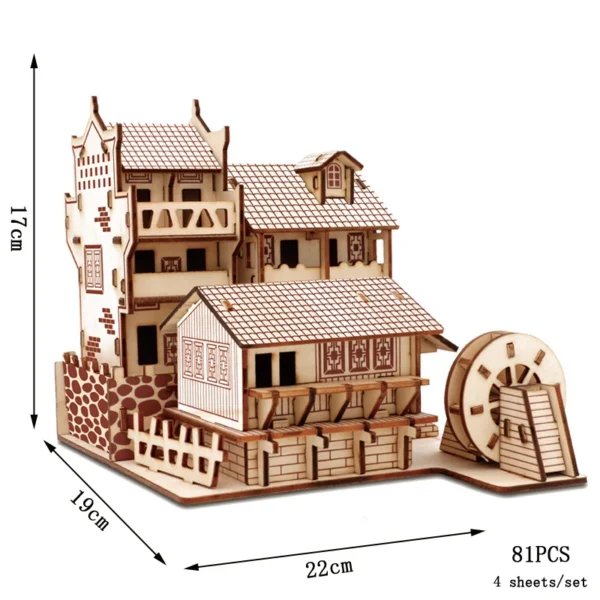 Retro Bus European-style Campervan 3D Wooden Puzzle - Image 18