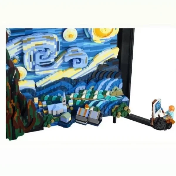 Vincent Van Gogh The Starry Night Building Blocks Art Compatible 21333 - Image 5