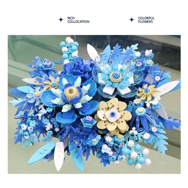 Fantasy Eternal Flower Building Blocks Plant Flower Assembly Brick - Image 4