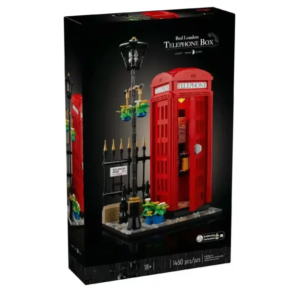 Red London Telephone Box Building Blocks Ideas 21347 - Image 2