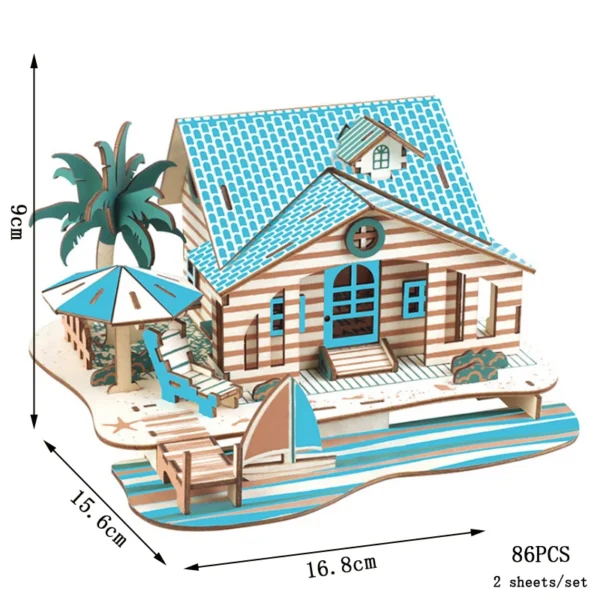 Retro Bus European-style Campervan 3D Wooden Puzzle - Image 23
