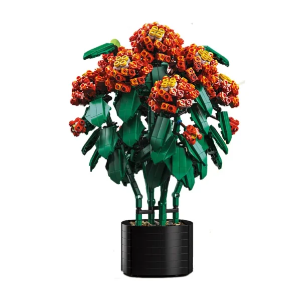 Bouquet Flower Cymbidium Faberi Bonsai Potted Plant Home Decoration Building Blocks - Image 8