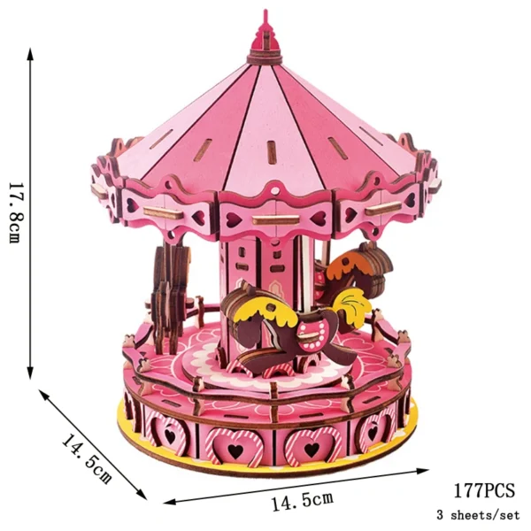 Retro Bus European-style Campervan 3D Wooden Puzzle - Image 12