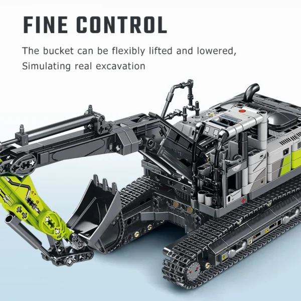 Excavator Model Building Blocks MOC City Construction Engineering Vehicle Assembly Bricks - Image 5