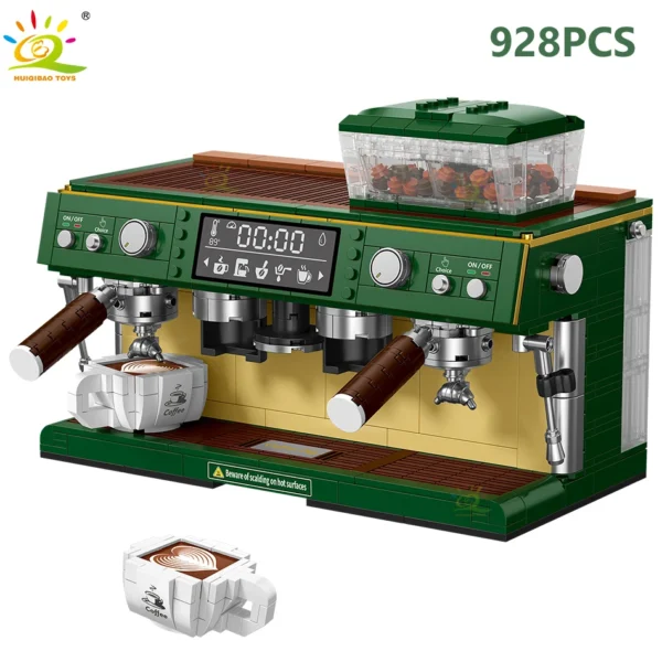 Coffee Machine Model Building Blocks City Friend Bricks Set - Image 2