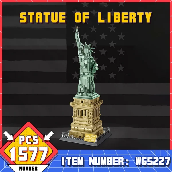World Architecture Liberty Statue Model Building Blocks/Plastic Toys