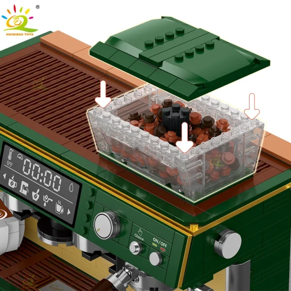 Coffee Machine Model Building Blocks City Friend Bricks Set - Image 4