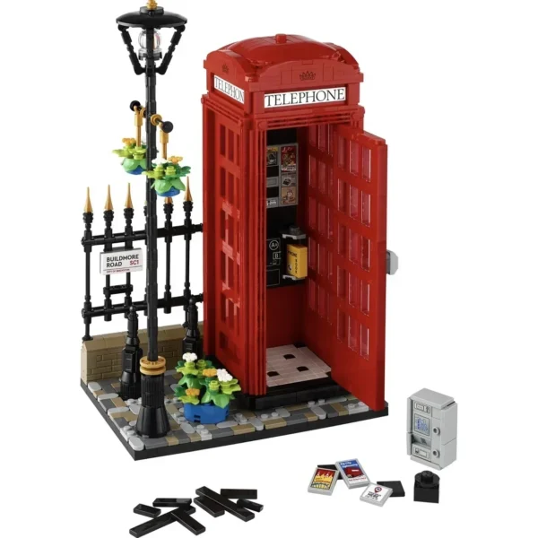 Red London Telephone Box Building Blocks Ideas 21347 - Image 3