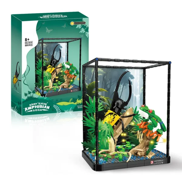 Sketching Ocean Turtle Fish Tank Aquarium Block Set Tropical Rainforest Insect Block Brick - Image 7
