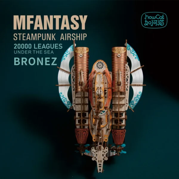 Fantastic Spaceship 3D Wooden Puzzle Steampunk Airship - Image 4