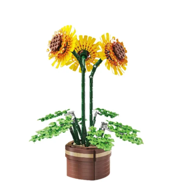 Bouquet Flower Cymbidium Faberi Bonsai Potted Plant Home Decoration Building Blocks - Image 9