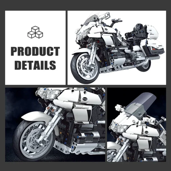 Gold Wing Touring  Motorcycle Technical Model Building Blocks MOC - Image 6