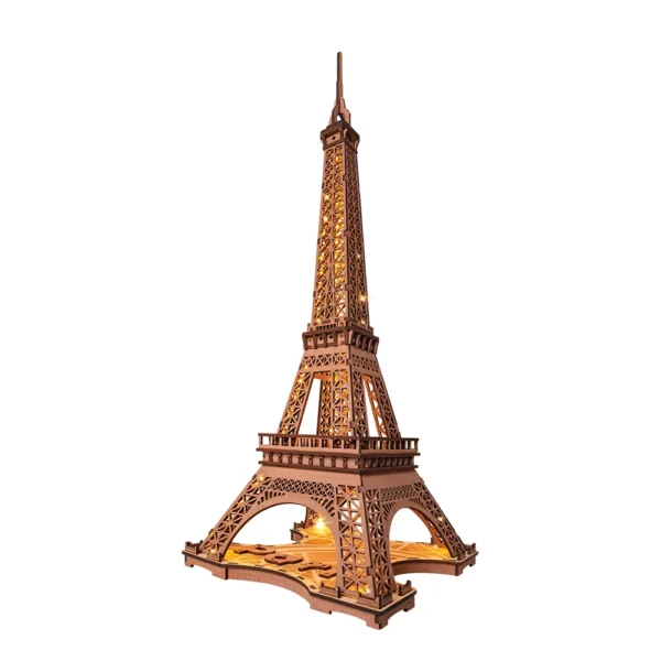 Wooden Puzzle Eiffel Tower with Light