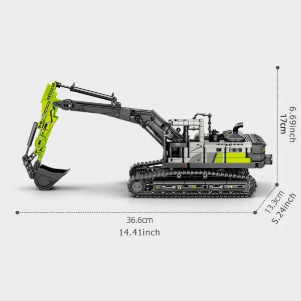 Excavator Model Building Blocks MOC City Construction Engineering Vehicle Assembly Bricks - Image 6