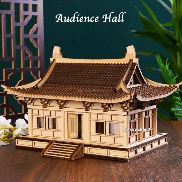 3D Wooden House Chinese Traditional Puzzle with Light - Image 2