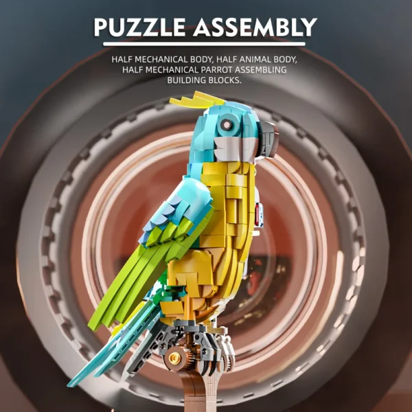 Parrot Building Blocks Kit Bird Animal Model - Image 3