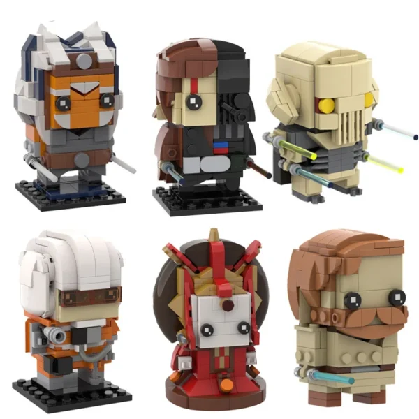 Star Figma Wars Vader Anakin Ewoked Ahsokaed Kuiils General-Grievous Brickheadz Figure Building Blocks Anime