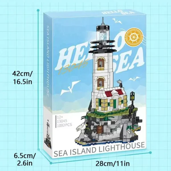 Sea Island Electric Lighthouse Building Blocks - 1092 Pcs - Image 5