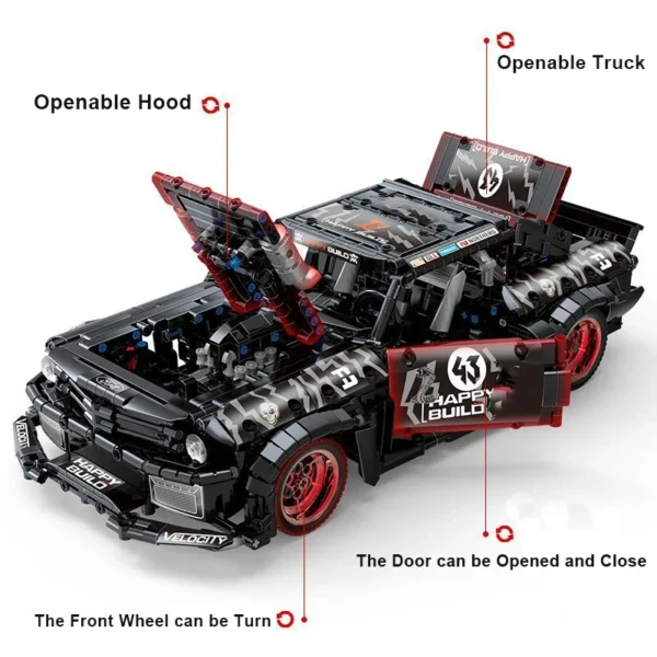 Technical Ford Mustang Hoonicorn Car Building Blocks - Image 4