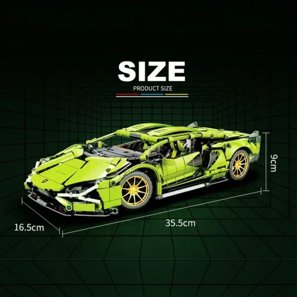 Bugattied Sports Racing Car Building Blocks Lamborghinied - Image 6