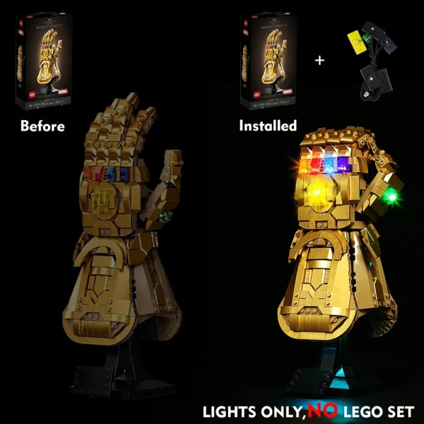 LED Lighting Set for 76191 Infinity Gauntlet Collectible Model Toy Light Kit, Not Included the Building Block - Image 6