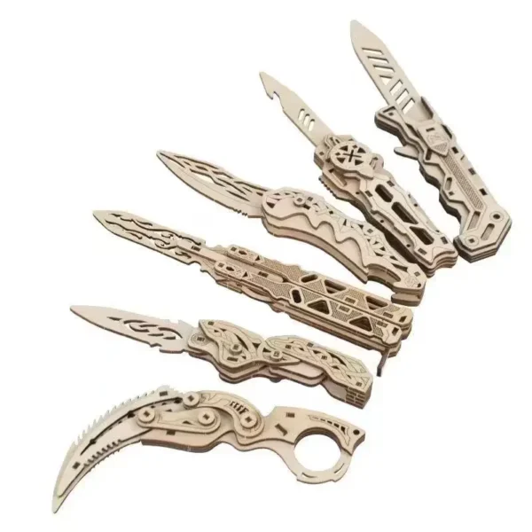 3d Wooden puzzle Weapons Set
