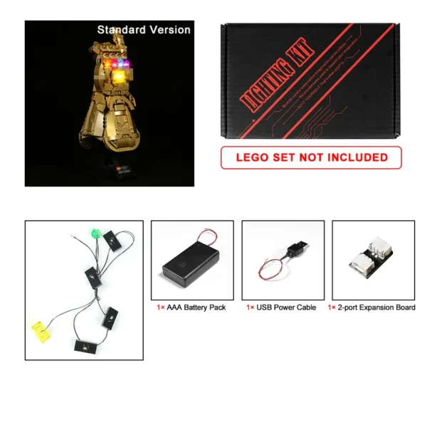 LED Lighting Set for 76191 Infinity Gauntlet Collectible Model Toy Light Kit, Not Included the Building Block - Image 7