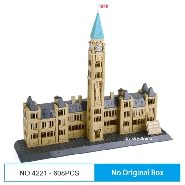 City Street View World Famous Architecture Notre Dame De Paris Model Building Blocks - Image 9