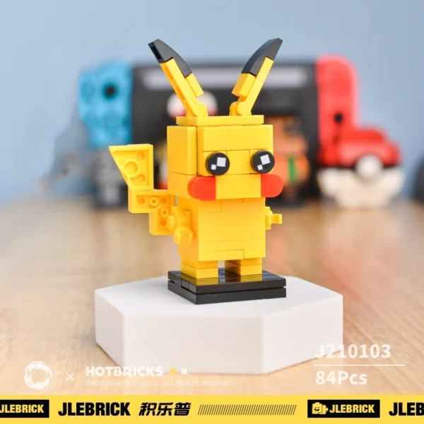 Pokemon Ash Ketchum With Pikachu BRICKHEADZ Building Blocks - Image 7