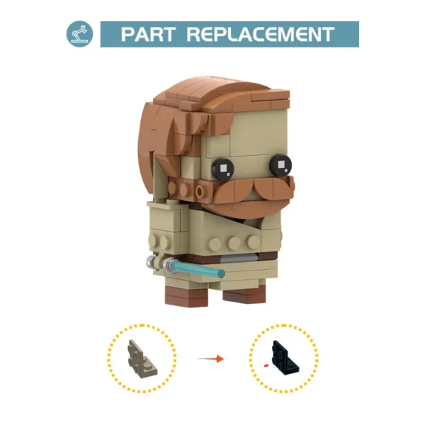 Star Figma Wars Vader Anakin Ewoked Ahsokaed Kuiils General-Grievous Brickheadz Figure Building Blocks Anime - Image 16