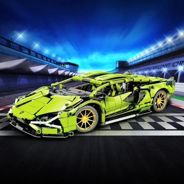 Bugattied Sports Racing Car Building Blocks Lamborghinied - Image 3