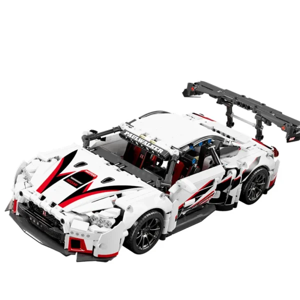 White Sports car Super Racing Building Blocks Brick model - Image 6