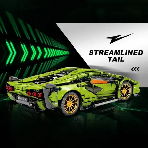 Bugattied Sports Racing Car Building Blocks Lamborghinied - Image 2